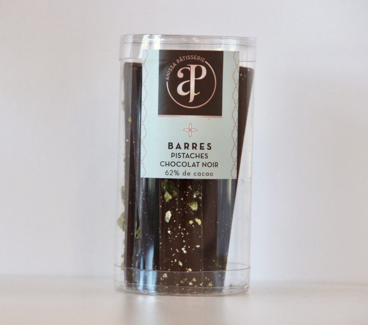 Barre pistache chocolat noir