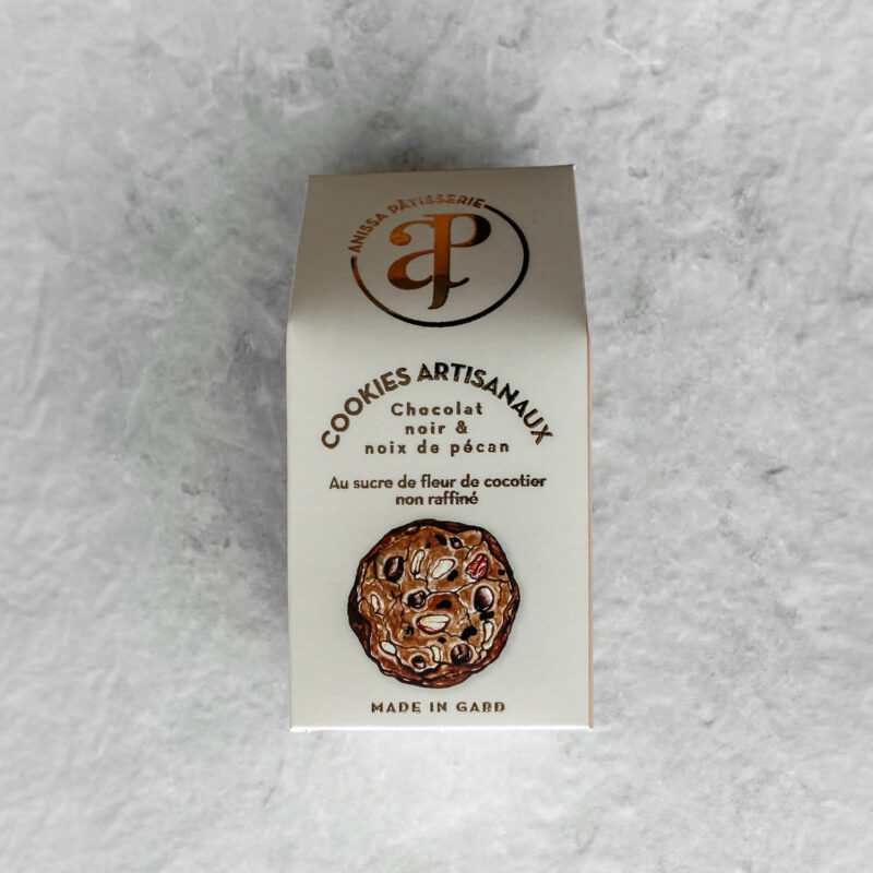 COOKIES CHOCOLAT NOIR ET NOIX DE PECAN (boite de 5)